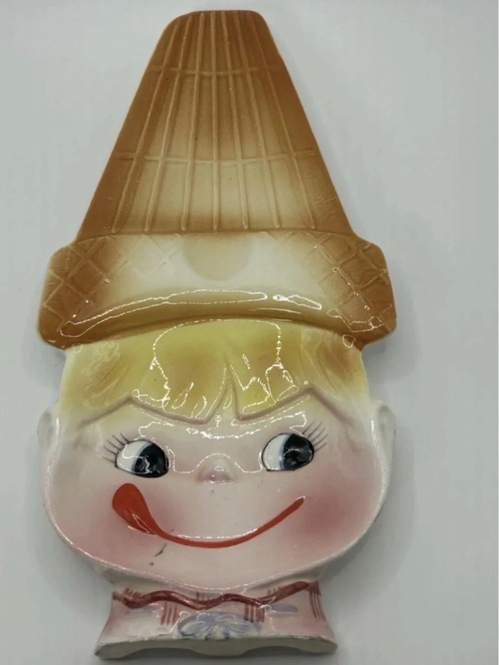 Vintage Ray Gee Yum-Ee-Yum Ice Cream Cone Ceramic Wall Plaque Plate Japan